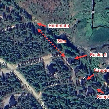 Kaupinmaja, Yllaes, Aekaeslompolo, Lapland - Log With And Fell Scenery