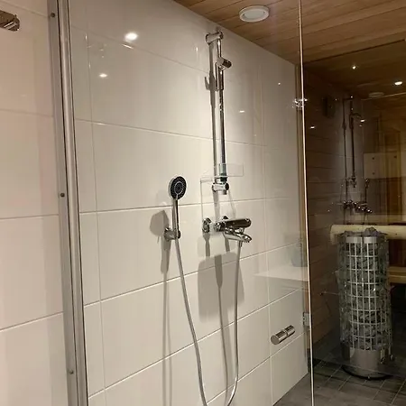 Kaupinmaja, Yllaes, Aekaeslompolo, Lapland - Log With And Fell Scenery *