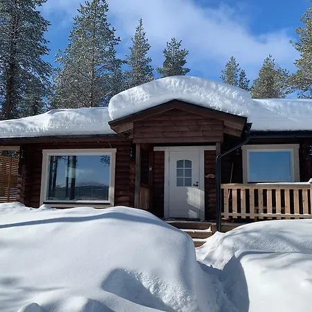 Kaupinmaja, Ylläs, äkäslompolo, Lapland - Log With Lake&fell Scenery *