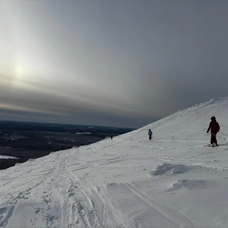 Kaupinmaja, Yllaes, Aekaeslompolo, Lapland - Log With And Fell Scenery *