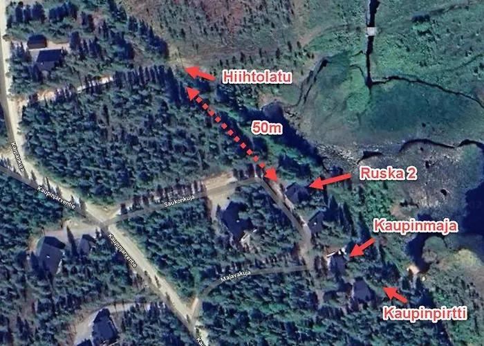 Kaupinmaja, Yllaes, Aekaeslompolo, Lapland - Log With And Fell Scenery